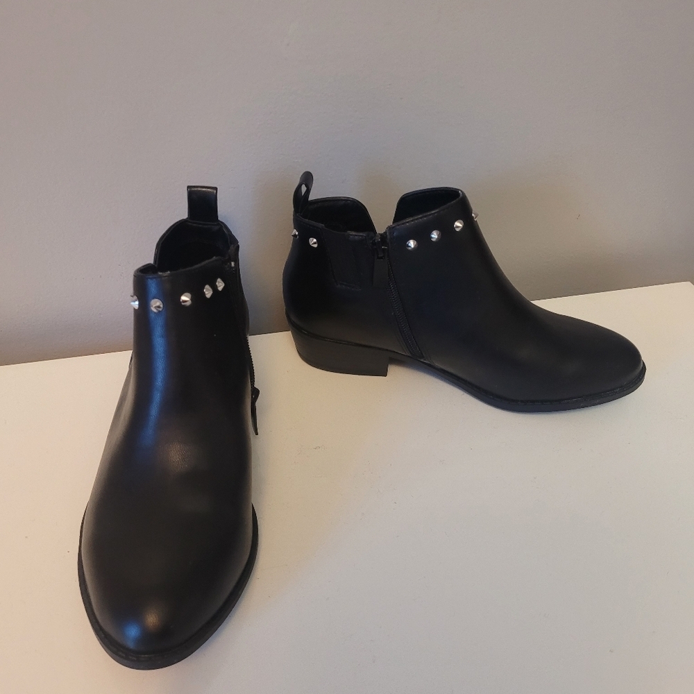 Torrid Black Studded Ankle Boots, BNWOT, Size 6
